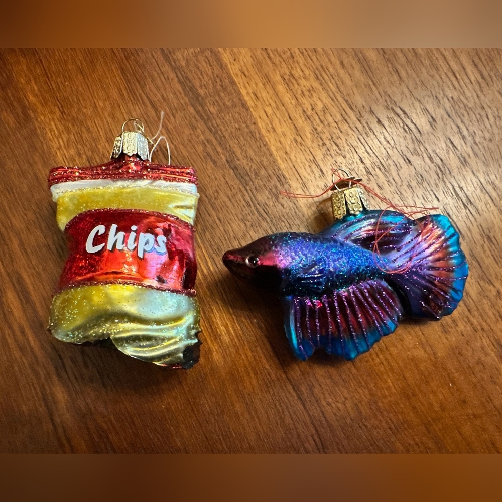 Fish And Chips Christmas Ornaments *Chips Ornament Is Broken*